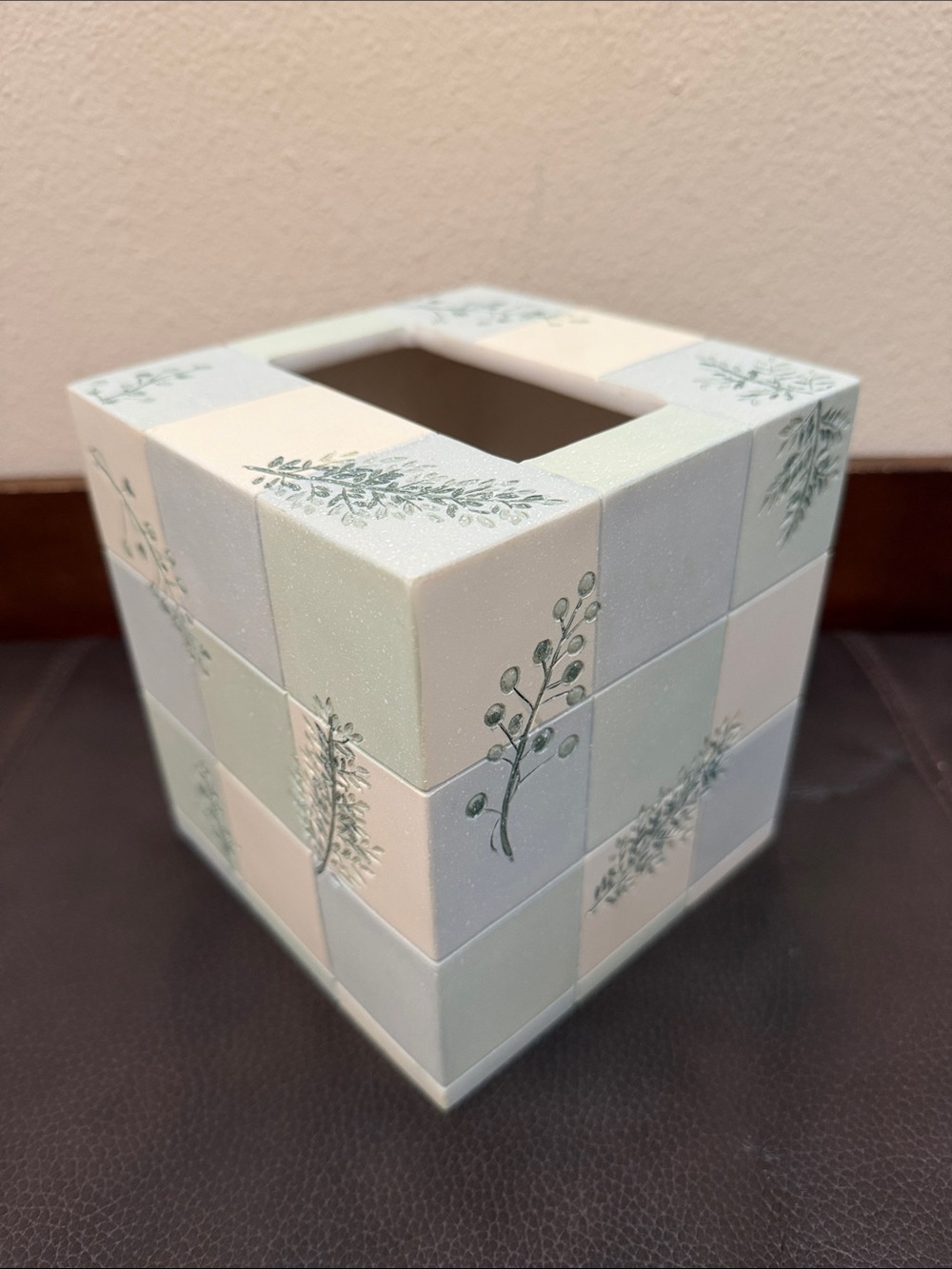 Croscill Rainier Ceramic Tissue Box Cover